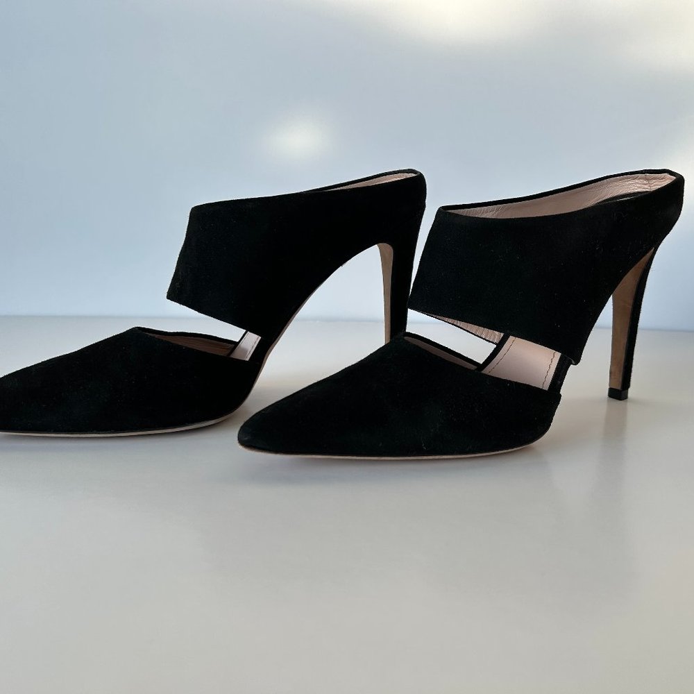 Cavallini Mule Shoes Black Suede - Preowned